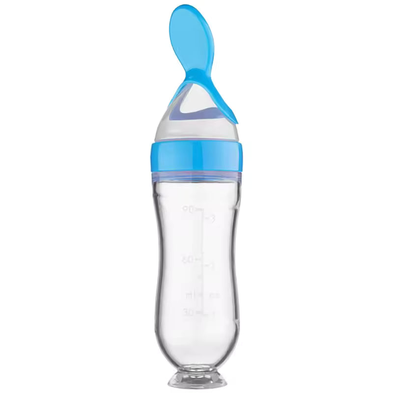 Spill Proof Squeezing Feeding Bottle