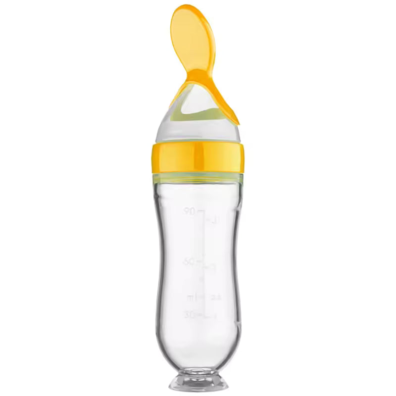 Spill Proof Squeezing Feeding Bottle