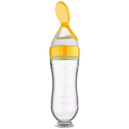 Spill Proof Squeezing Feeding Bottle