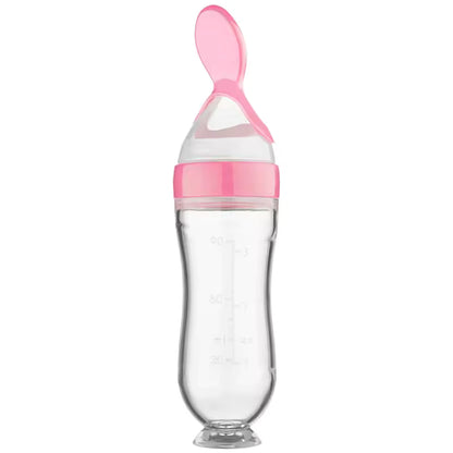 Spill Proof Squeezing Feeding Bottle