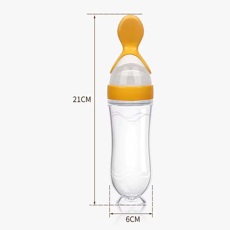 Spill Proof Squeezing Feeding Bottle
